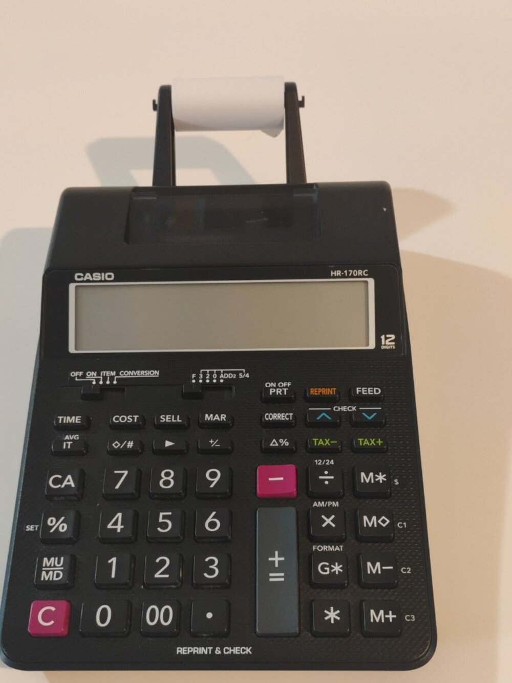 Casio HR-170RC Printing Calculator - Black - Picture 13 of 14